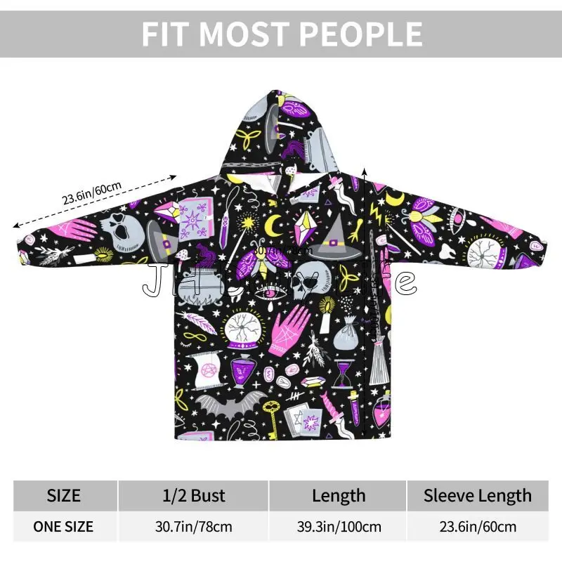 Magic Witchy Goth Oversized De - Sherpa Hoodie Fleece recensie en prijs